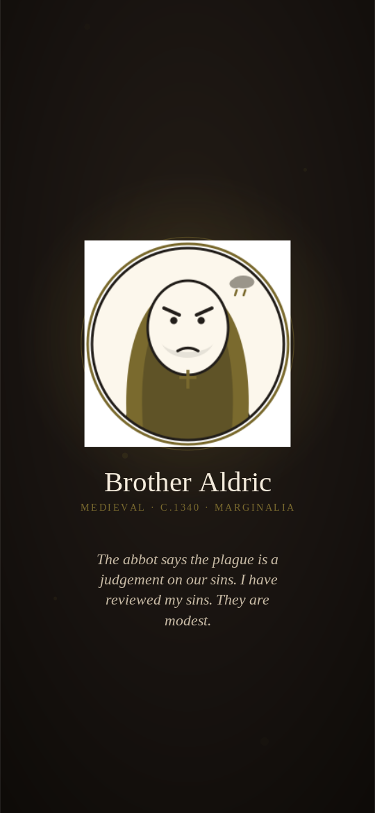 Brother Aldric moving background