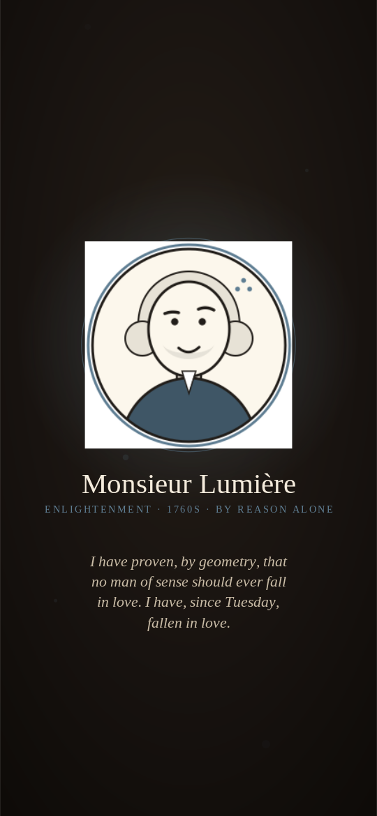 Monsieur Lumière moving background